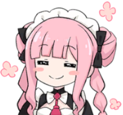 アニメ,メイド,ピンク髪,ツインテール,女性,笑顔,リボン,カチューシャ