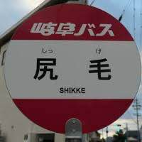 岐阜バス,バス停,尻毛,SHIKKE