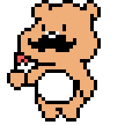 キャラクター,ドット絵,クマ,かわいい,ゲーム