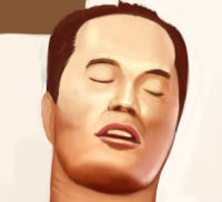 男性,顔,眠る,リアリスティック,ポートレート