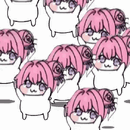 ピンク髪,ねこ,ゆるキャラ,集合,かわいい,イラスト