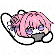 ピンク髪,スマホ,可愛い,デフォルメ,キャラクター,リボン