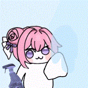 キャラクター,ピンクの髪,お掃除,アニメスタイル,リボン