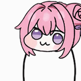 ピンク髪,アニメキャラクター,デフォルメ,かわいい,紫目