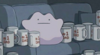 ポケモン,メタモン,カップ,ソファ,#1 DAD,リラックス,アニメキャラクター