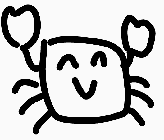 カニ,イラスト,手描き,シンプル
