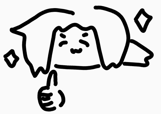 手描きイラスト,シンプル,親指を立てる,笑顔,キラキラ